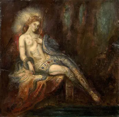 Déesse au rocher von Gustave Moreau