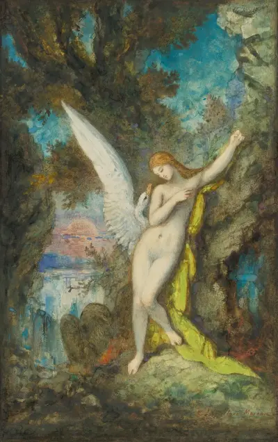 Leda Et Le Cygne von Gustave Moreau