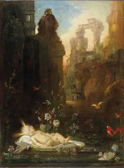 The Infant Moses von Gustave Moreau