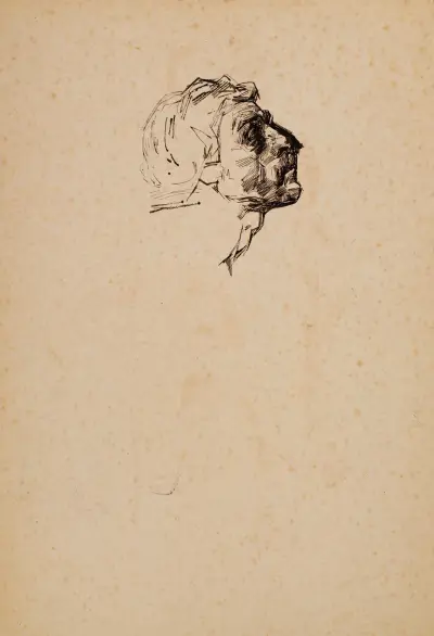 Head of a man av Gustave Vanaise