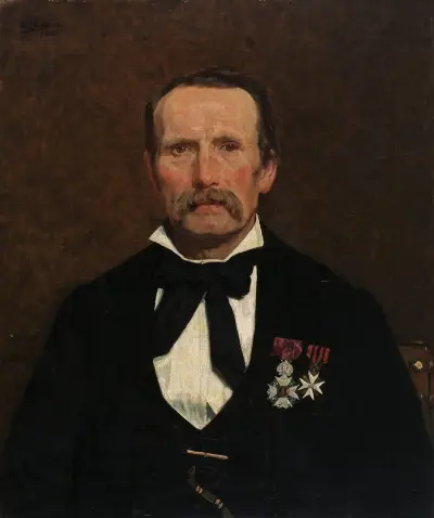 Portrait of Jacob Wiemer av Gustave Vanaise