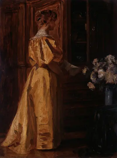 Study of a Young Woman av Gustave Vanaise