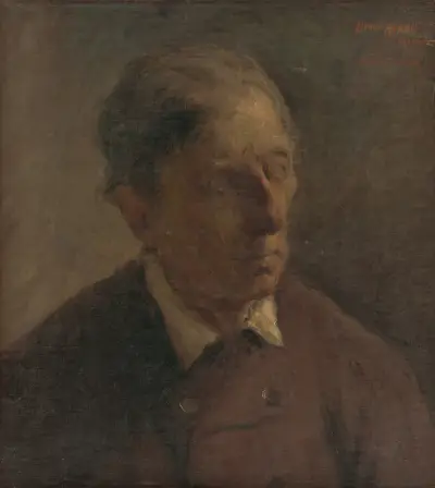 Head Study of a Man av Elemír Halász-Hradil