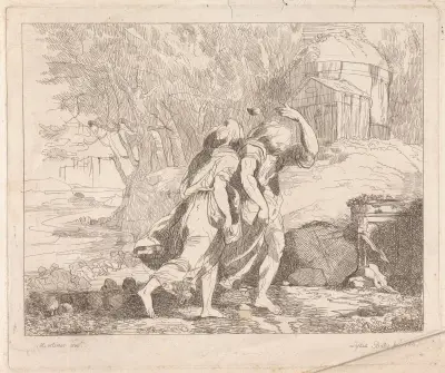 Deukalion a Pyrrha po potopě, John Hamilton Mortimer
