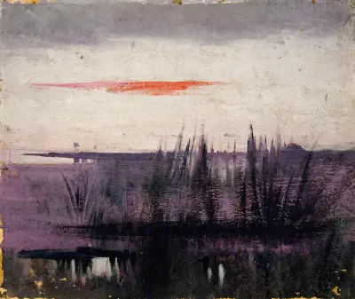 The Sky Simulated By White Flamingoes Study For Book, Concealing Coloration In The Animal Kingdom av Abbott Handerson Thayer