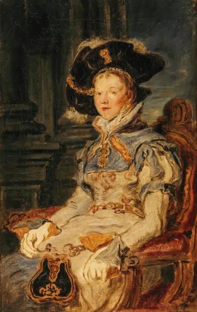 Sketch for a Portrait of a Woman in Renaissance Costume von Hans Canon