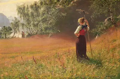 Im Hochsommer, Westnorwegen, Hans Dahl