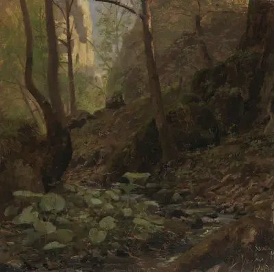 Forest Study, Hans Gude