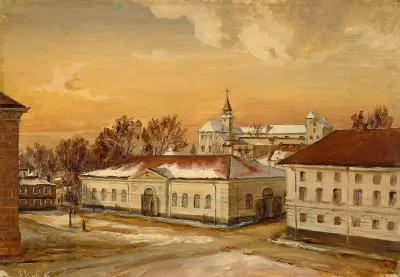 The Riding School at Akershus Castle, Hans Gude
