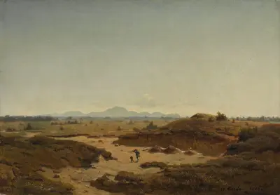 View of Siebengebirge, Hans Gude
