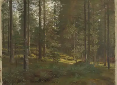 Wooded Landscape, Hans Gude