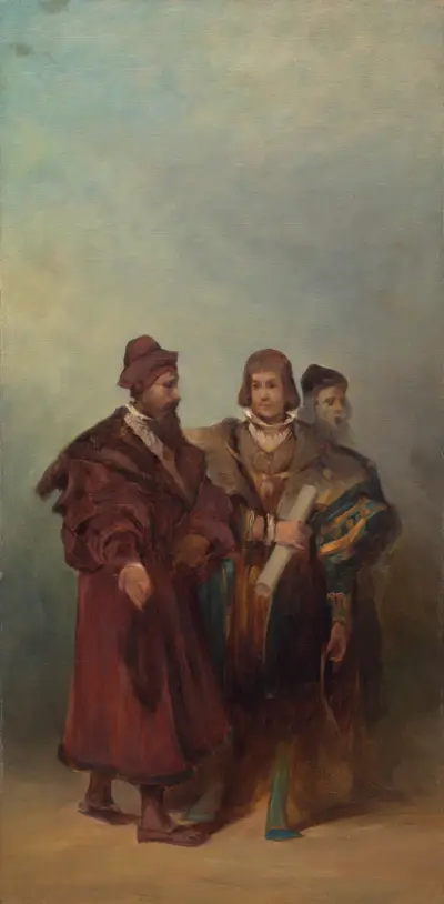 Entwurf zum Festzug 1879 – Drei Maschinenbauer av Hans Makart