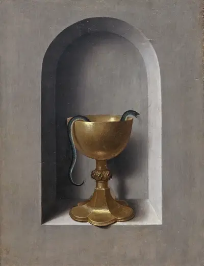 Chalice of Saint John the Evangelist (reverse) av Hans Memling