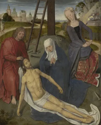 Oplakávání na hoře Golgotě, Hans Memling