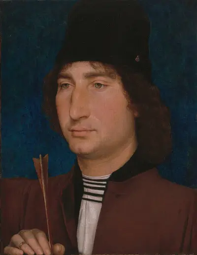Portrét muže se šípem, Hans Memling
