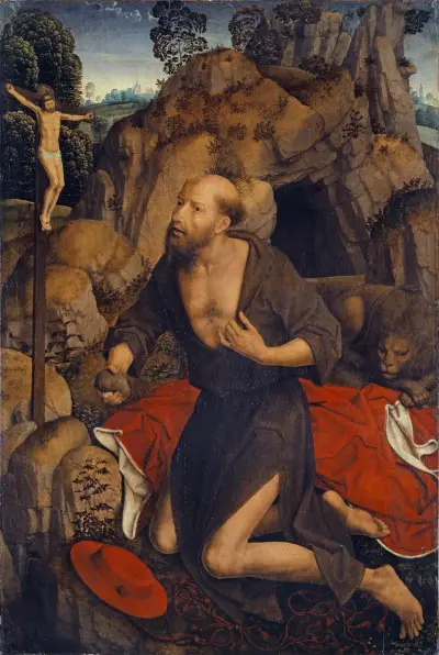 Svatý Jeroným v pokání, Hans Memling
