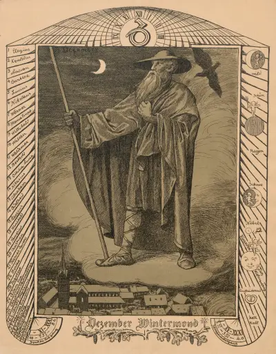 Prosincová alegorie, 1881, Hans Thoma