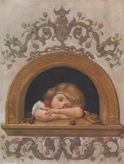 Ella u půlkruhového okna, Hans Thoma