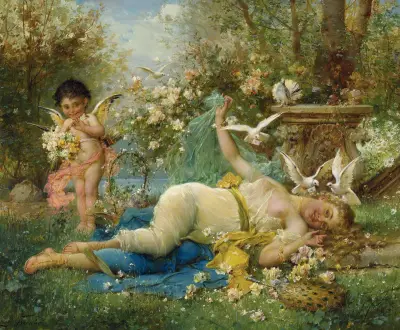 Venus und Amor von Hans Zatzka