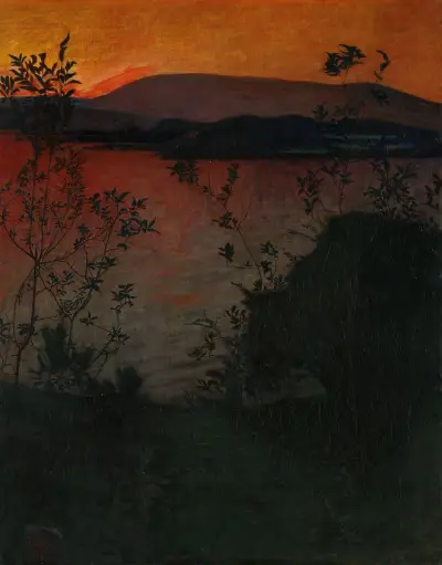 Evening Glow av Harald Sohlberg