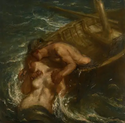 The Fisherman and the Mermaid av Charles Haslewood Shannon