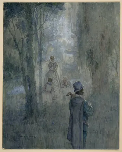 Illustration for Twelfth night, act I, sc 1 av William Heath Robinson