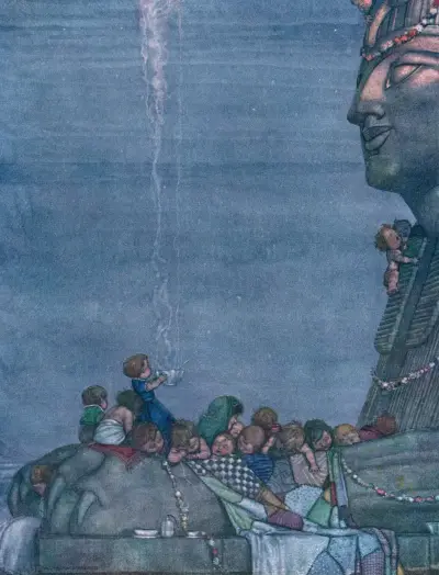 They came upon a great stone sphinx av William Heath Robinson