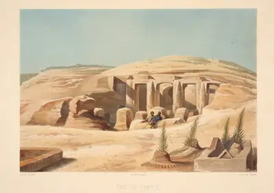 Vue du temple (View of the temple) av Hector Horeau