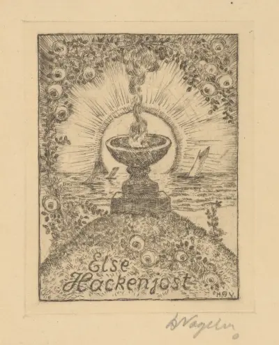 Exlibris: Else Hackenjost, Heinrich Vogeler