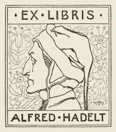 Exlibris pro Alfreda Hadelta, Heinrich Vogeler