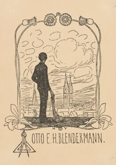 Exlibris; Otto E.H. Blendermann, Heinrich Vogeler