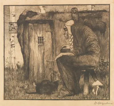Čarodějnice s výrem, Heinrich Vogeler