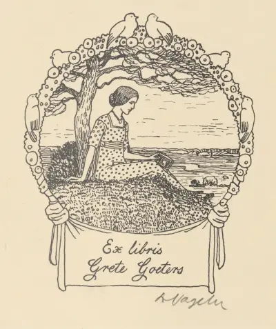 Ex Libris Grete Groeters, Heinrich Vogeler