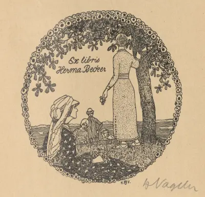 Ex Libris Herma Becker, Heinrich Vogeler
