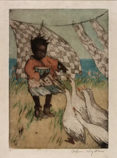 Feeding the Geese av Helen Hyde