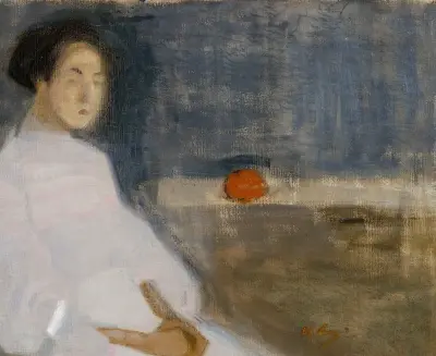 Girl with Orange, The Baker’s Daughter, Helene Schjerfbeck
