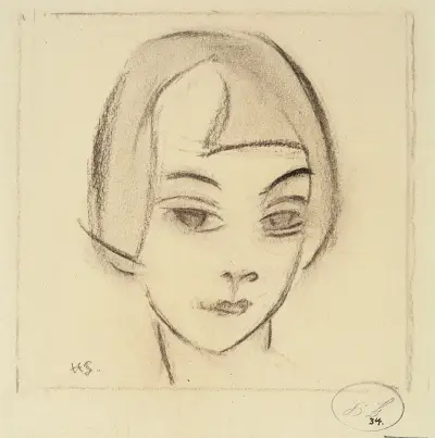 Head of a Girl (Vignette, Karin), Helene Schjerfbeck