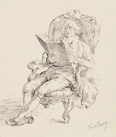 Lukeva mies, Mariano Fortunyn mukaan, Helene Schjerfbeck