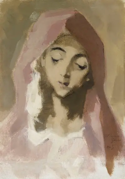 Madonna de la Charité, after El Greco, Helene Schjerfbeck