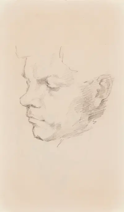 Mauritz Maexmontan, kasvot, Helene Schjerfbeck