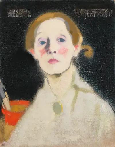 Self-Portrait, Black Background, Helene Schjerfbeck