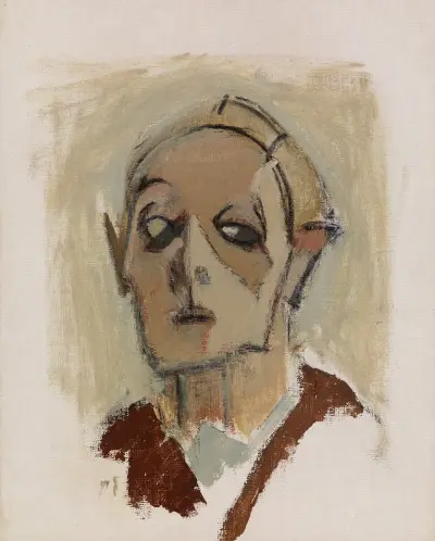 Self-Portrait, en face I, Helene Schjerfbeck