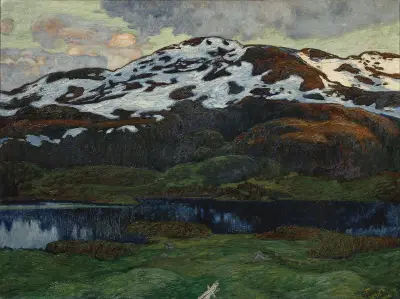 En sommarkväll vid Kallsjön av Helmer Osslund