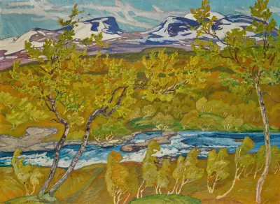 Lapportens dal, Lappland av Helmer Osslund