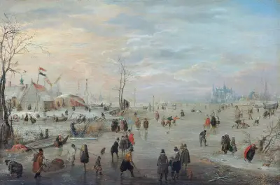 Zábava na ledě, Hendrick Avercamp
