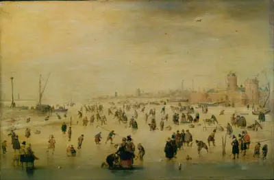 Bruslení na ledu, Hendrick Avercamp