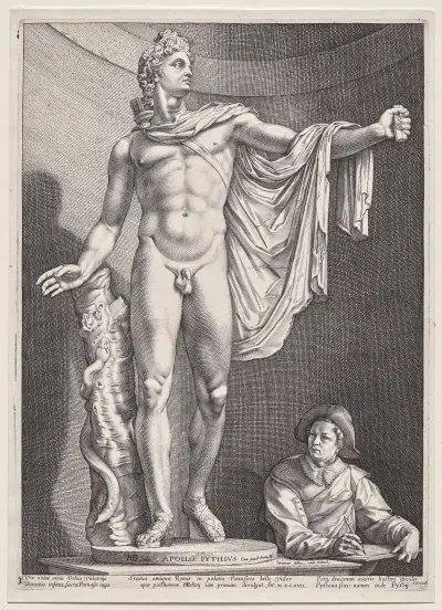Apollo Belvedere av Hendrick Goltzius