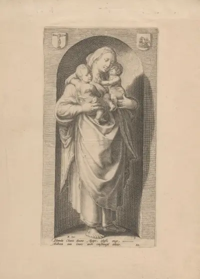Charity av Hendrick Goltzius