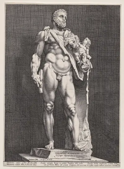 Hercules and Telephos av Hendrick Goltzius