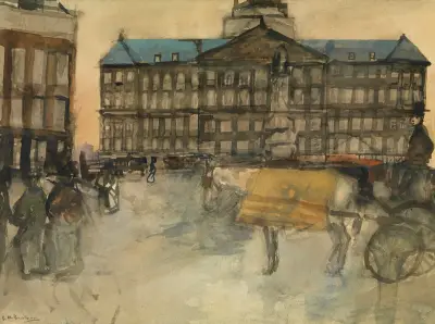 Town Hall in Amsterdam av George Hendrik Breitner